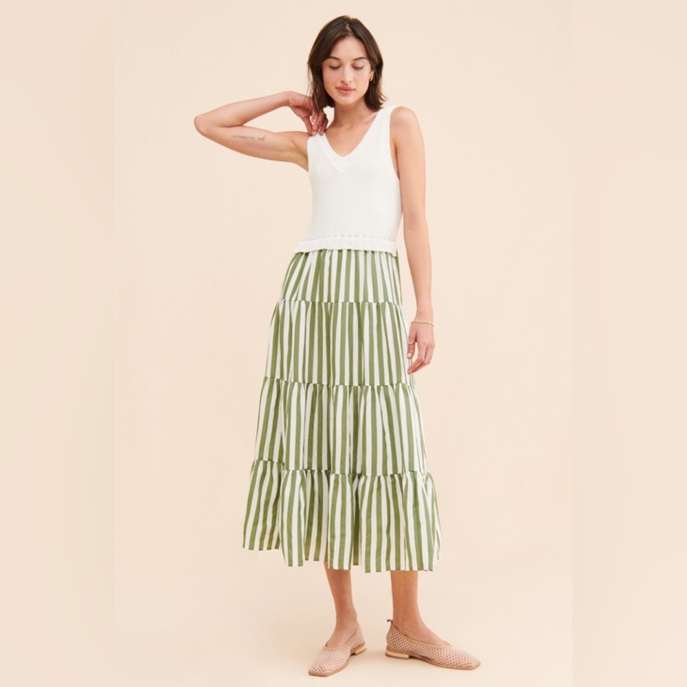 En Saison Cece Mixed Media Midi Dress